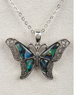 Glacier Pearle Necklace Filigree Butterfly