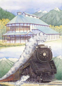Post Card "Canada's Finest Railway Museum" Watercolour Painting