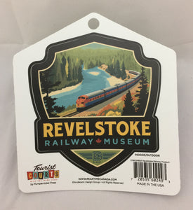 "Revelstoke Railway Museum" Shield Sticker