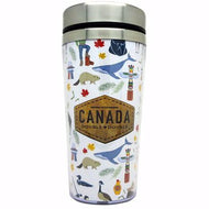 Travel Mug- Canada Icon Pattern