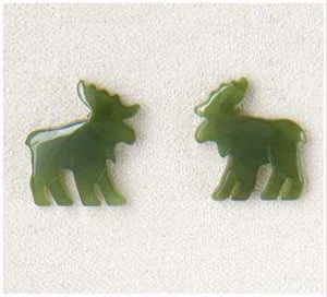 Jade Moose Earring