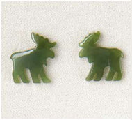 Jade Moose Earring