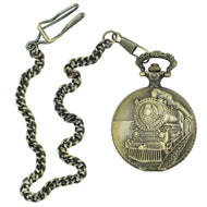 Front View Steam Engine Pocket Watch