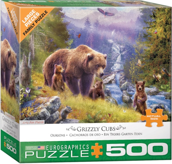 Grizzly Cubs 500PC Puzzle