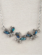 Glacier Pearle Necklace Butterfly Trio