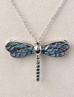 Glacier Pearle Necklace Filigree Dragonfly