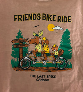 Kid's T-Shirt "Friends Bike Ride" Blush