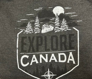 "The Last Spike Explore Canada" Fleece Hooded Sweatshirt Charcoal