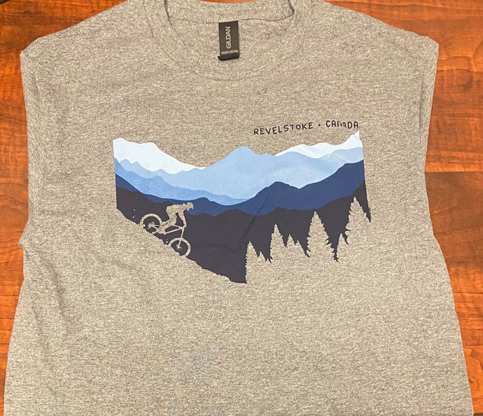 Heather Graphite T-Shirt Timberline Bike Emblem