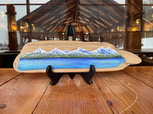 Load image into Gallery viewer, Small Painted Driftwood, River Mountain Scene
