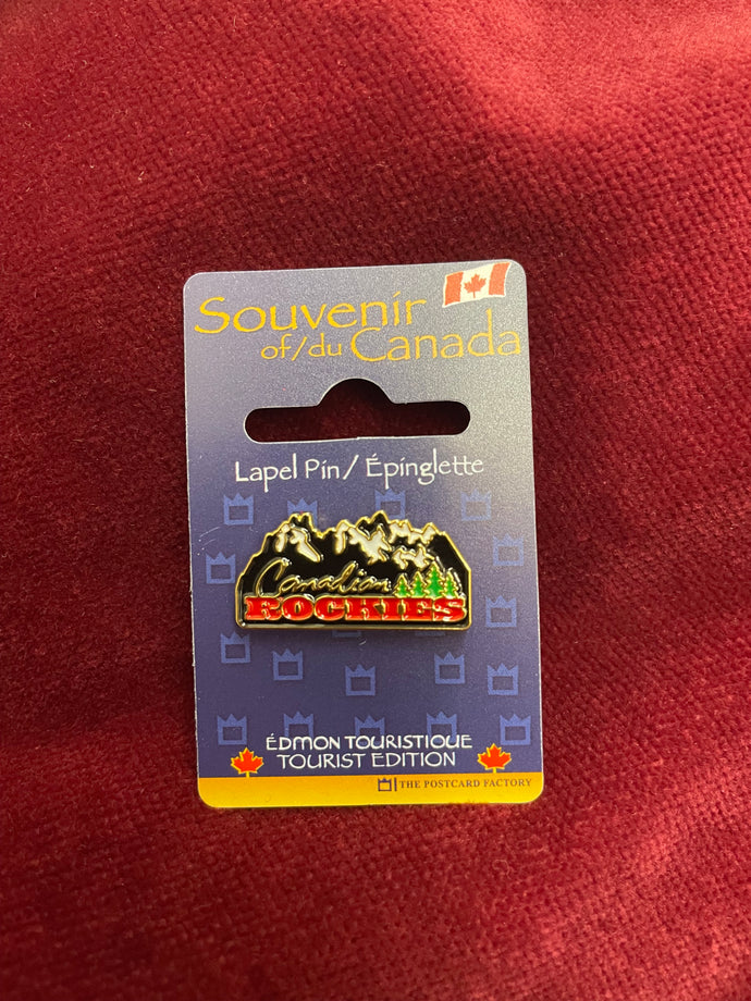 Lapel Pin Mountain Design Canadian Rockies