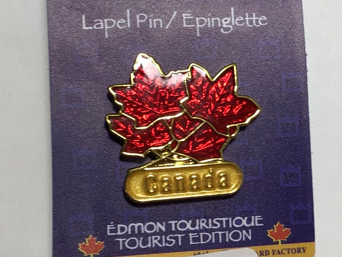 Pin Maple Leaf Red & Gold