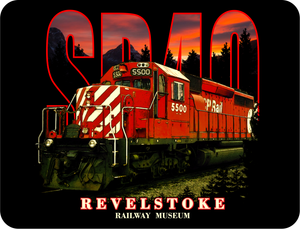 Red "SD40" Locomotive T-Shirt (Black)