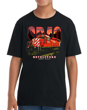 Load image into Gallery viewer, Youth Red "SD40" Locomotive T-Shirt (Black)

