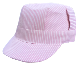 Adult Engineer Cap PinkStripe