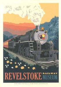 Post Card Revelstoke Railway Museum Sunset