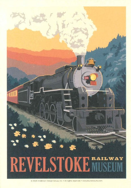 Post Card Revelstoke Railway Museum Sunset