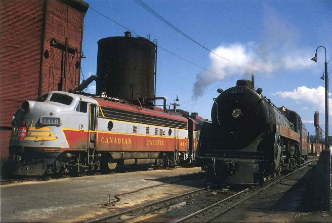 Post Card CPR Steam and Diesel