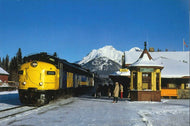 Post Card Banff Station in Winter Historic Photo