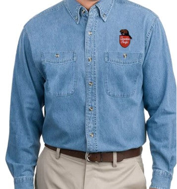 CP 1960's Beaver Shield Logo Denim Shirt