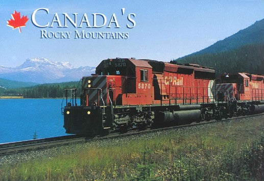 Post Card Canada's Rocky Mountains Diesel Locomotive