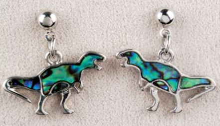 Glacial Pearle Earrings Dinosaur Dangle