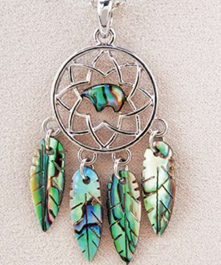 Glacial Pearle Necklace Bear Dreamcatcher