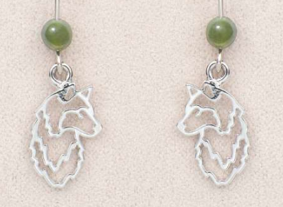 Jade Earring Wolf Spirit