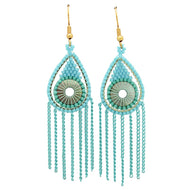 Earrings Woven Turquoise