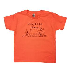 Youth "Every Child Matters" Wildlife Scene Orange T-shirts (Consignment)