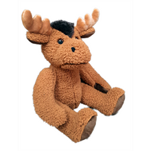 Load image into Gallery viewer, Revelstoke Railway Museum 10&quot; Curly Critter Moose Stuffed Animal With Hoodie
