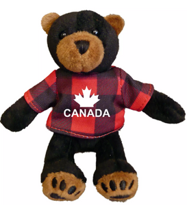Zipper Pull Black Bear CANADA- Red Jack