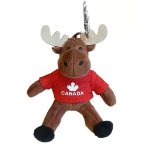 Zipper Pull Moose CANADA Solid Red