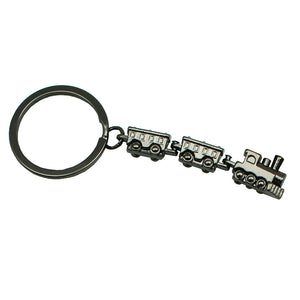 Graphite 3 Piece Train Keychain