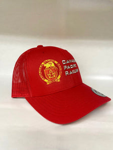 CP 1881 Beaver Logo W/Letters Truckers Cap - Red