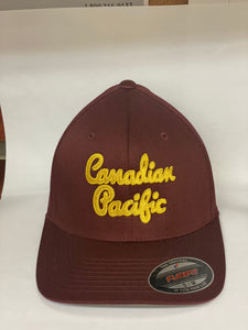 Maroon Canadian Pacific 1950's Gold Script Cap