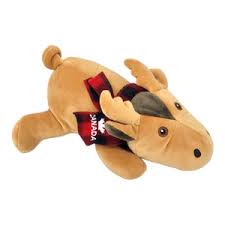 9" Soft Floppy Moose With Red Scarf