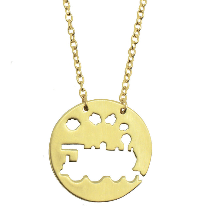 Train Cut Out Necklace
