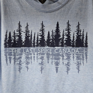 "Fir Trees with Reflections" Youth T-Shirt, Heather Azure