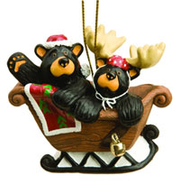 BF Bear Sleigh Ride Ornament