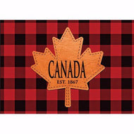 Red & Black Plaid Canada Design Magnet