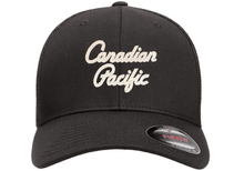 Load image into Gallery viewer, Canadian Pacific 1960&#39;s Black with White Script Lettering Cap
