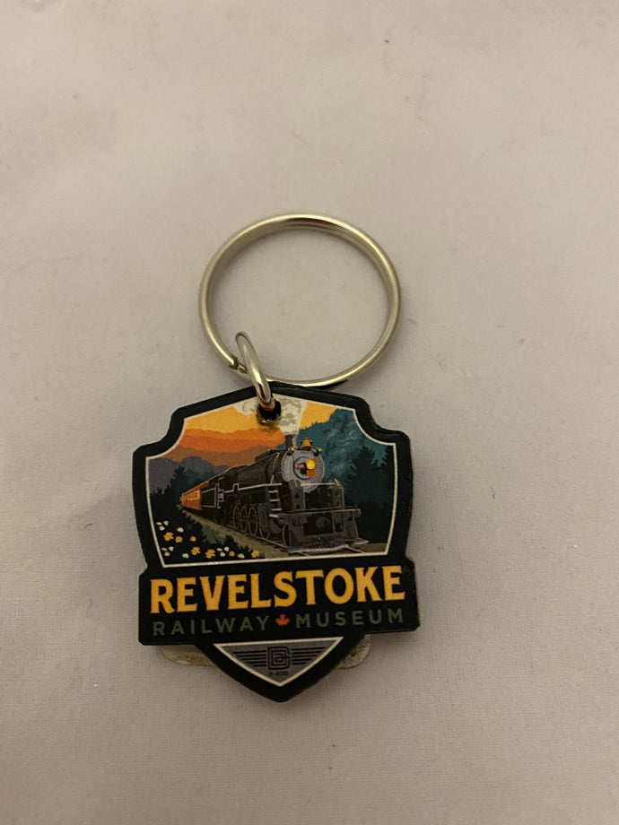 Keychain Revelstoke Railway Museum Sunset