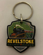 Revelstoke Train on Bridge Keychain