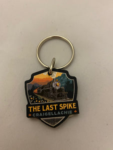 "The Last Spike Sunset " Wooden Keychain