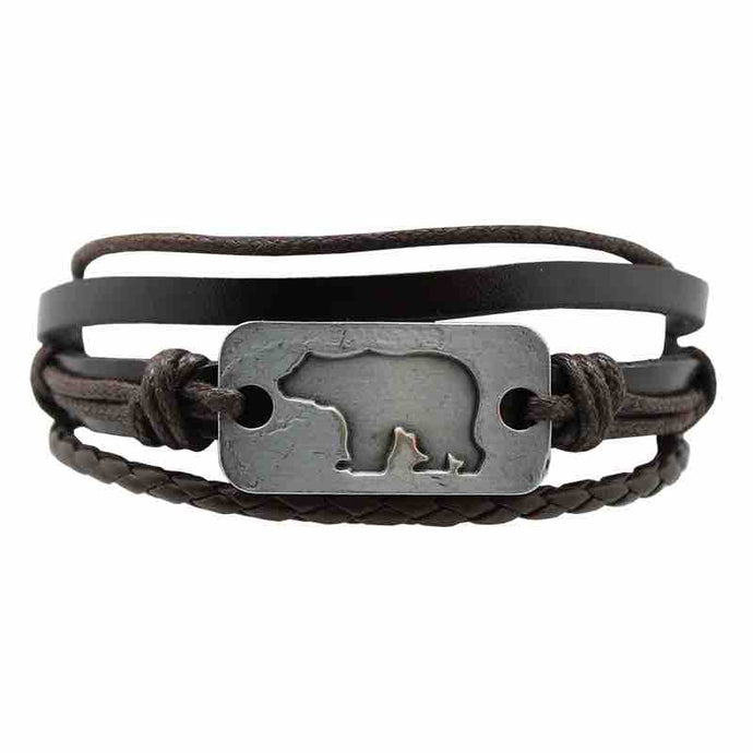Bear Leather Bracelet