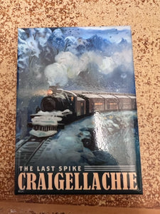 "The Last Spike - Craigellachie" Snowy Steam Locomotive Magnet
